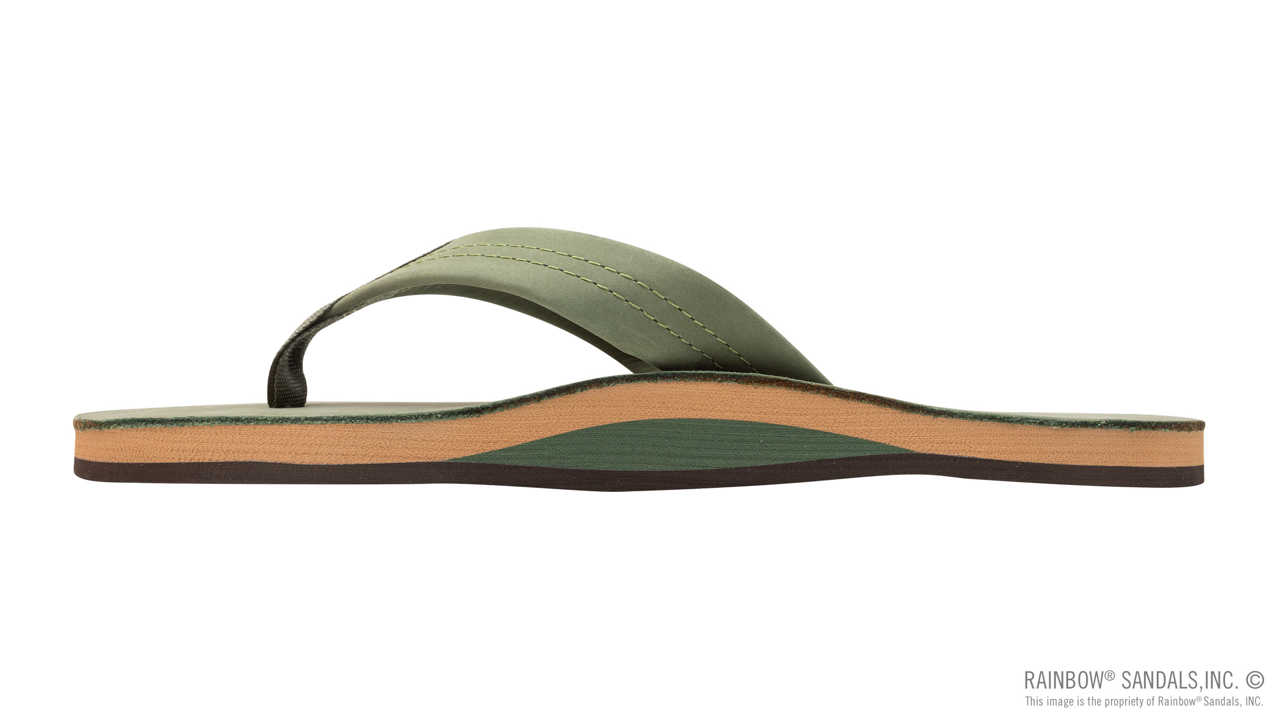 NWT RARE Rainbow Premium Leather Flip Flops Men main image 3