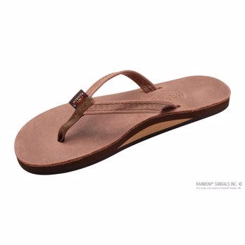 Premier Leather Chestnut Single Layer Arch Narrow Strap
