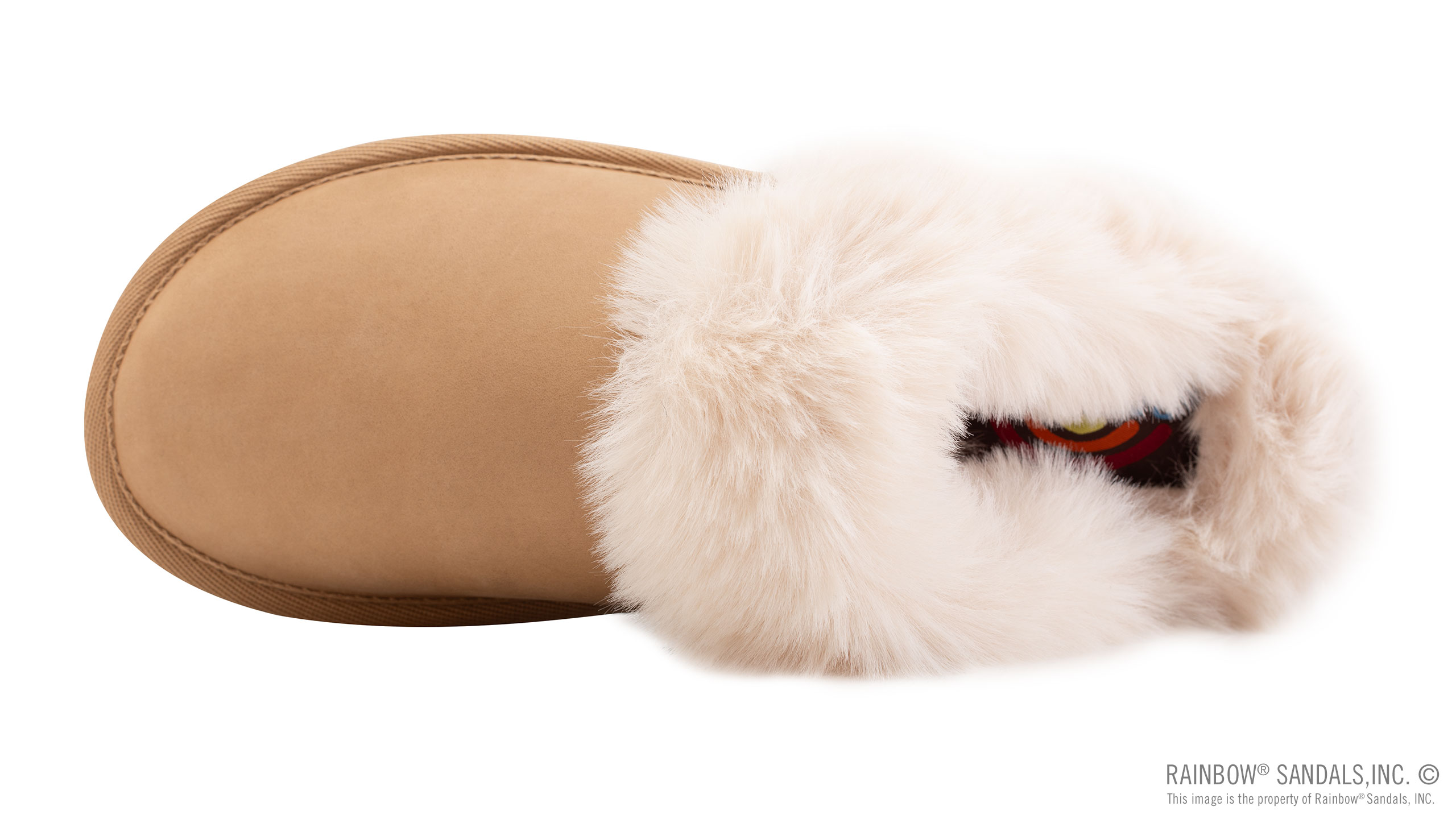 Sunset Snugs — Leather, Fleece-Lined Slipper