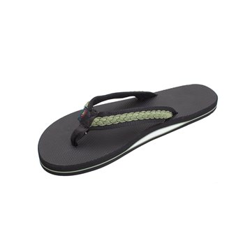 Single Layer Classic Rubber Top Sole 3/4" Double Braided Nylon Strap